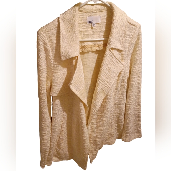 DR2 Women's Ivory Textured Blazer Size Medium - Picture 1 of 3